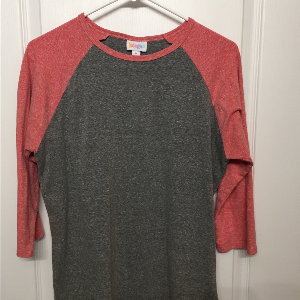 Lularoe Randy size Medium Grey & Red solid